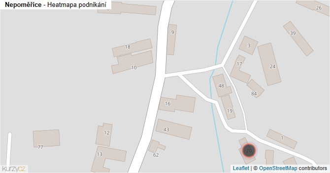 Nepoměřice - mapa podnikání