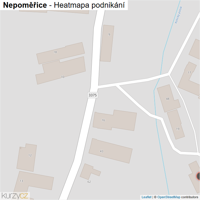 Mapa Nepoměřice - Firmy v obci.