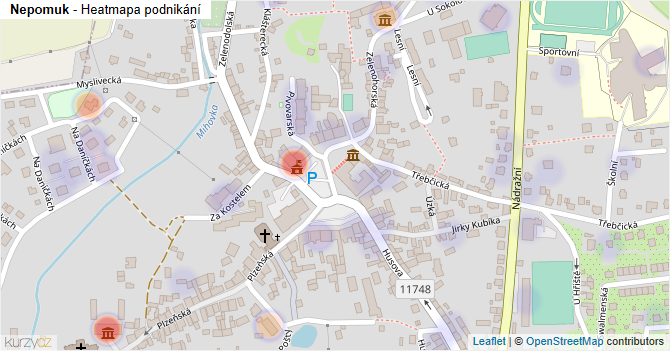 Nepomuk - mapa podnikání
