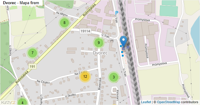 Dvorec - mapa firem