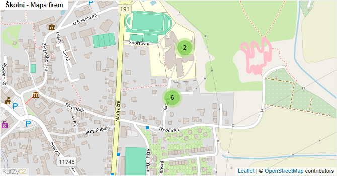 Školní - mapa firem