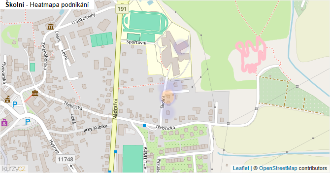 Školní - mapa podnikání