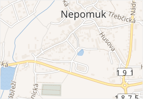 U Pošty v obci Nepomuk - mapa ulice