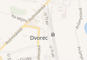 U Trati v obci Nepomuk - mapa ulice
