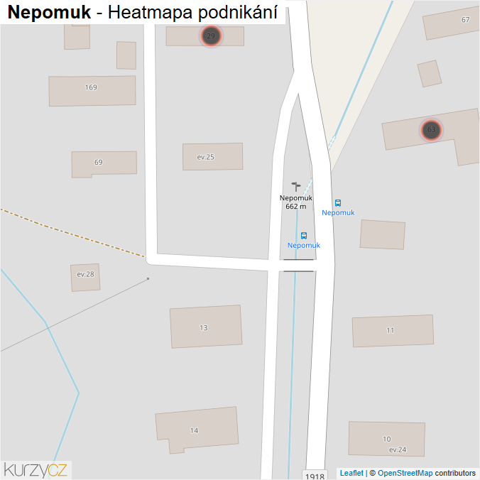 Mapa Nepomuk - Firmy v obci.