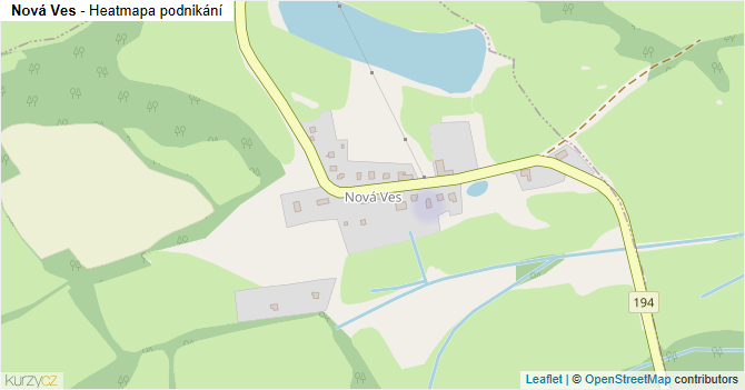 Nová Ves - mapa podnikání