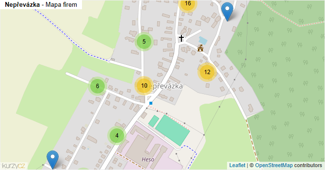 Nepřevázka - mapa firem
