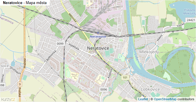 Neratovice - mapa města