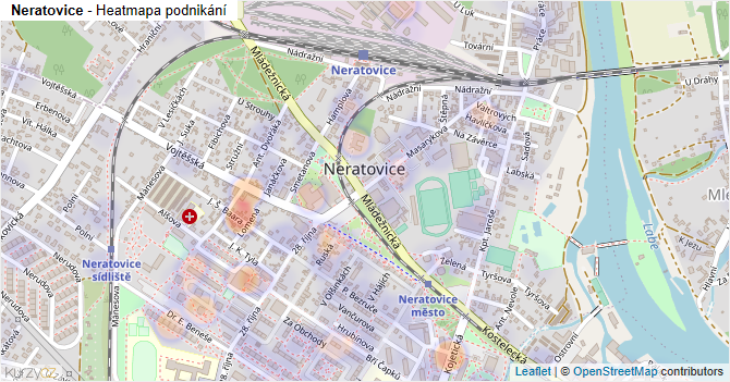 Neratovice - mapa podnikání