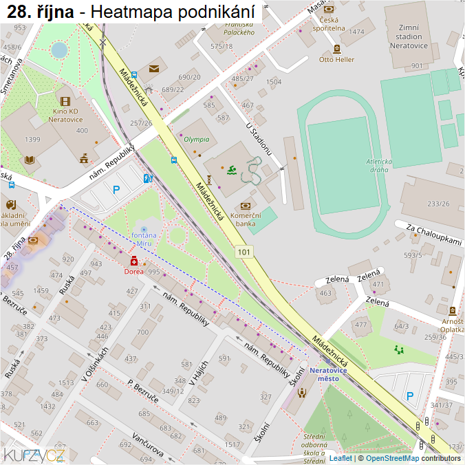 Mapa 28. října - Firmy v ulici.