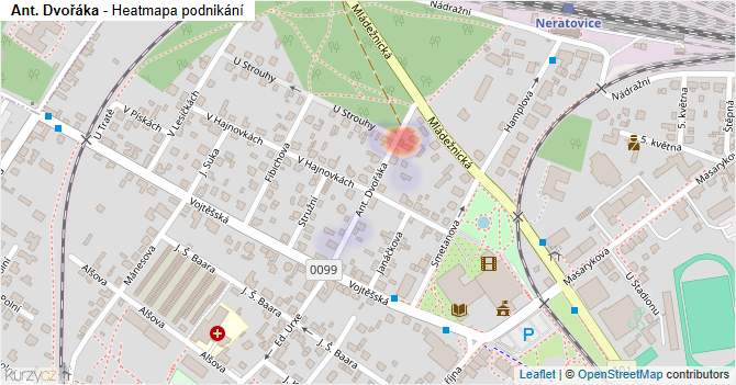 Ant. Dvořáka - mapa podnikání