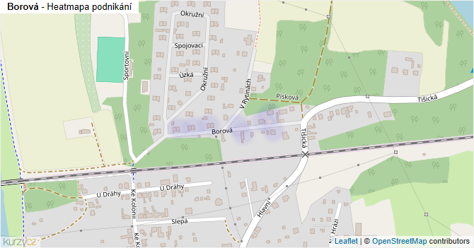 Borová - mapa podnikání