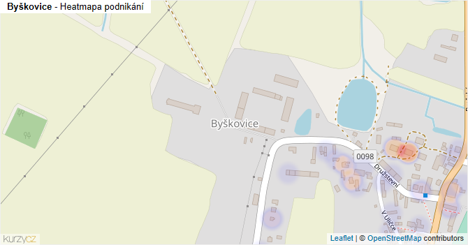 Byškovice - mapa podnikání