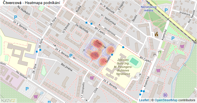 Čtvercová - mapa podnikání