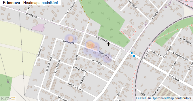 Erbenova - mapa podnikání