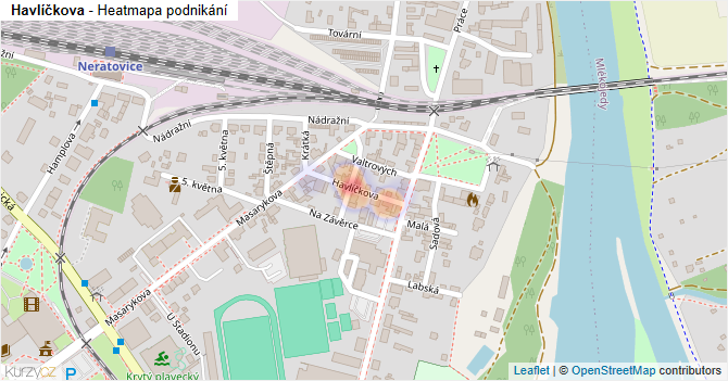 Havlíčkova - mapa podnikání