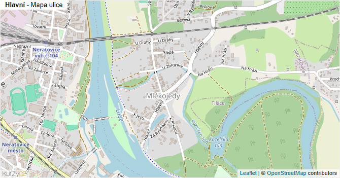 Hlavní - mapa ulice
