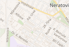 J. K. Tyla v obci Neratovice - mapa ulice