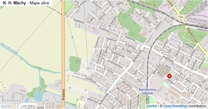 K. H. Máchy - mapa ulice