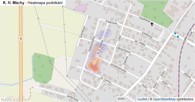 K. H. Máchy - mapa podnikání