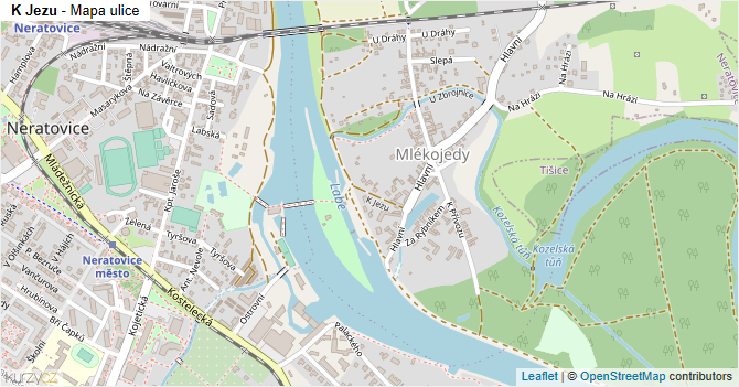 K Jezu - mapa ulice