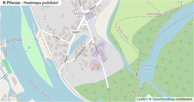 K Přívozu - mapa podnikání