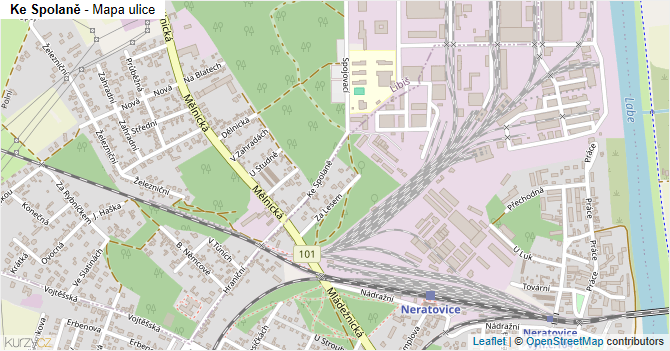 Ke Spolaně - mapa ulice