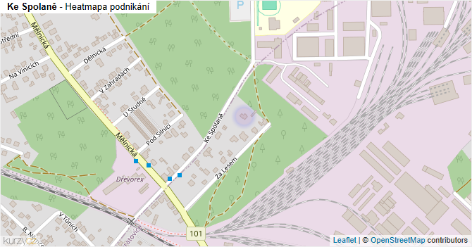 Ke Spolaně - mapa podnikání