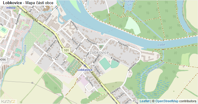 Lobkovice - mapa části obce