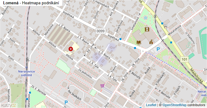 Lomená - mapa podnikání