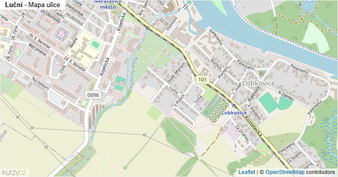 Luční - mapa ulice