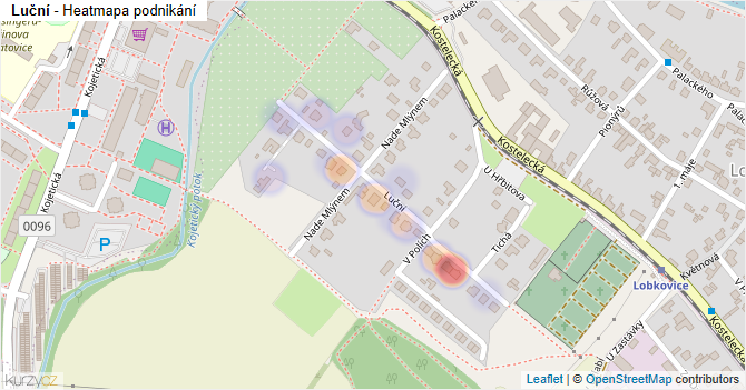 Luční - mapa podnikání