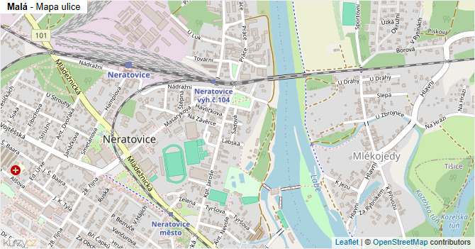 Malá - mapa ulice