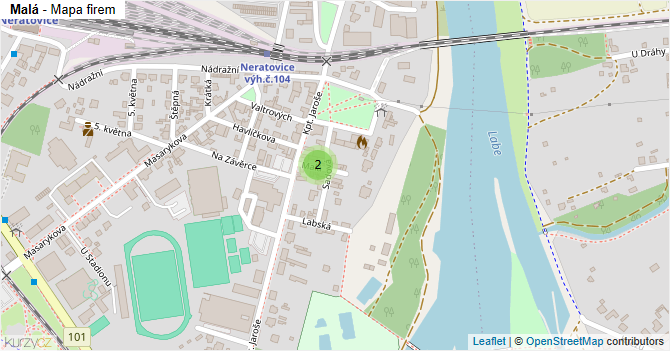 Malá - mapa firem