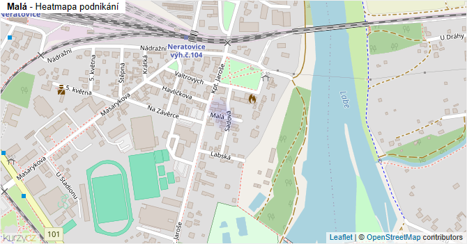 Malá - mapa podnikání