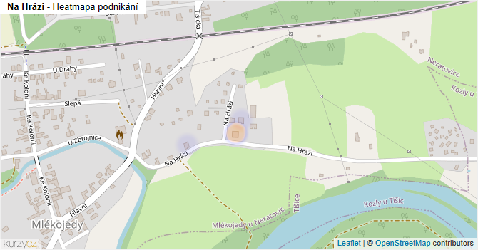 Na Hrázi - mapa podnikání