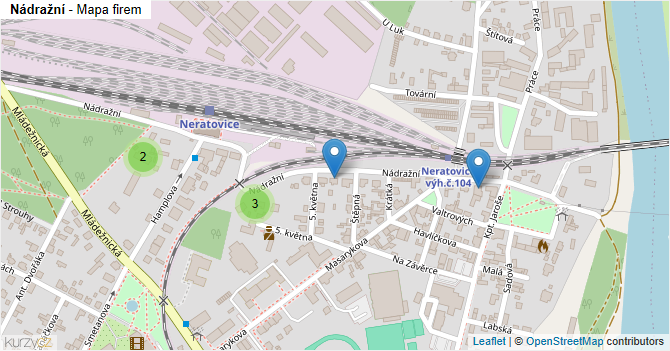 Nádražní - mapa firem