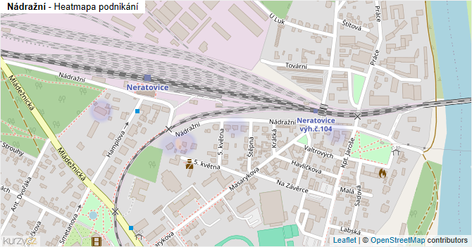 Nádražní - mapa podnikání
