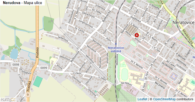 Nerudova - mapa ulice
