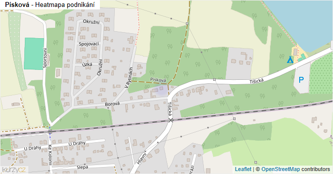 Písková - mapa podnikání