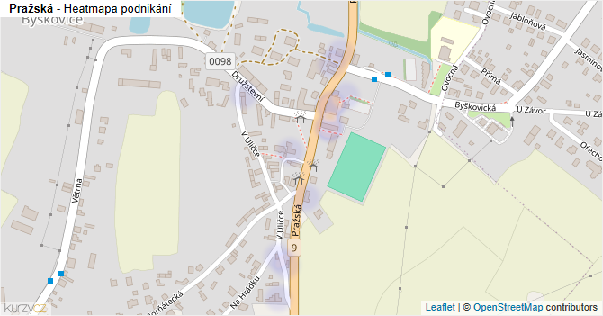 Pražská - mapa podnikání