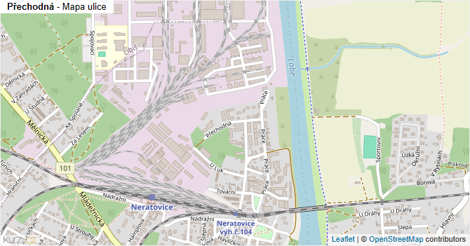 Přechodná - mapa ulice