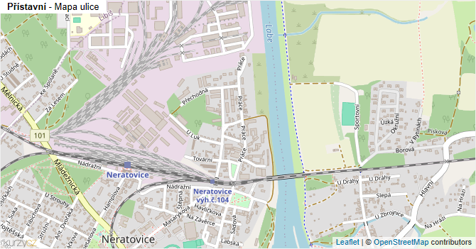 Přístavní - mapa ulice