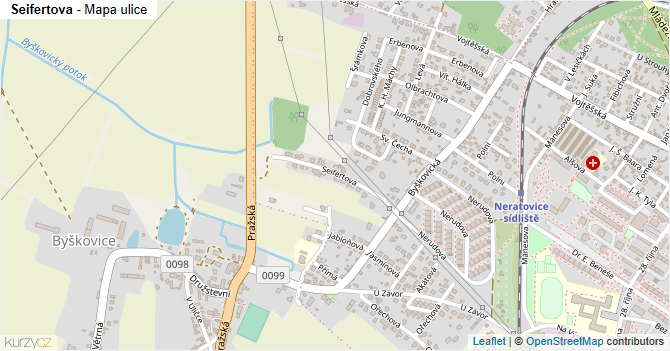 Seifertova - mapa ulice