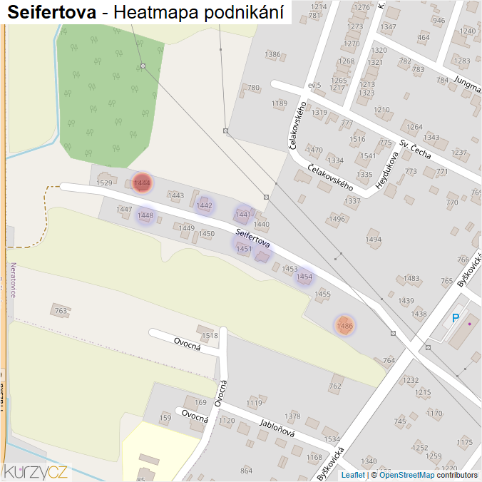 Mapa Seifertova - Firmy v ulici.