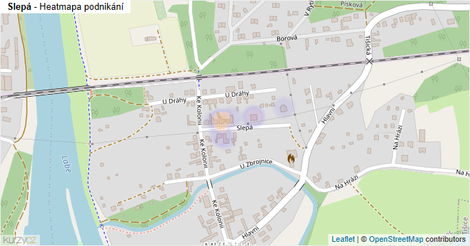 Slepá - mapa podnikání