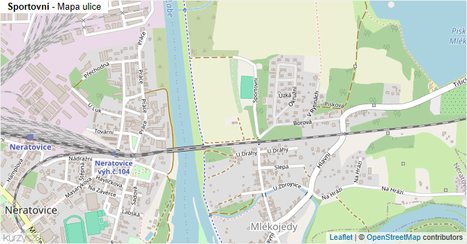 Sportovní - mapa ulice