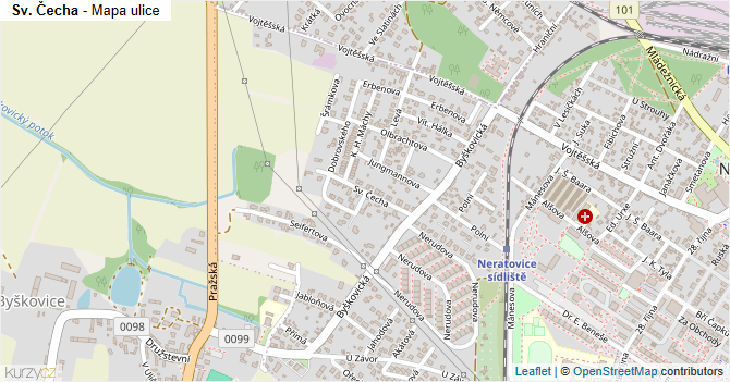 Sv. Čecha - mapa ulice