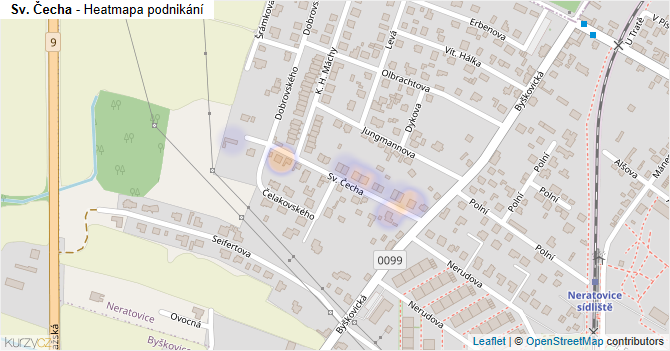 Sv. Čecha - mapa podnikání