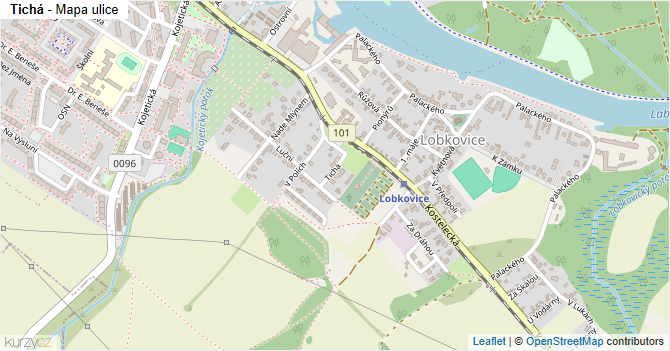 Tichá - mapa ulice